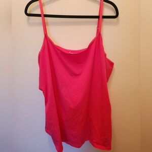 Lane Bryant Vibrant Pink Cotton Cami Size 26/28